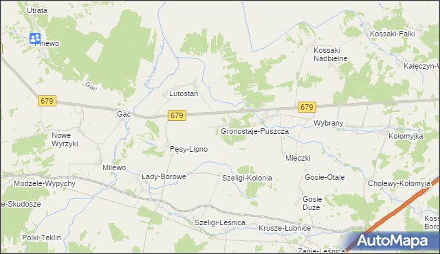 mapa Gronostaje-Puszcza, Gronostaje-Puszcza na mapie Targeo