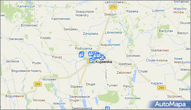 mapa Izbica Kujawska, Izbica Kujawska na mapie Targeo