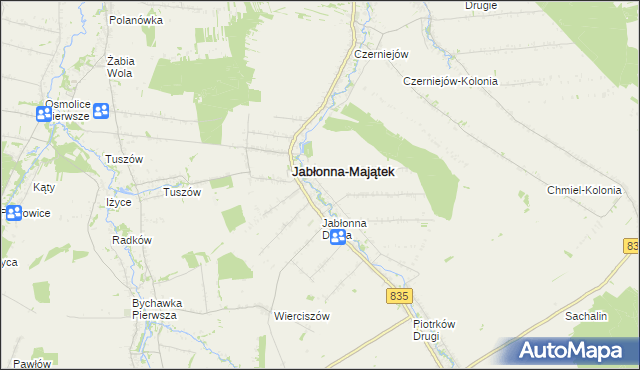 mapa Jabłonna Pierwsza, Jabłonna Pierwsza na mapie Targeo