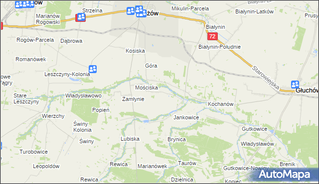 mapa Jankowice gmina Jeżów, Jankowice gmina Jeżów na mapie Targeo
