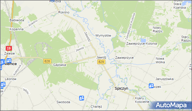 mapa Jawidz, Jawidz na mapie Targeo