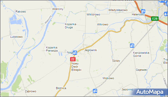 mapa Jegłownik, Jegłownik na mapie Targeo