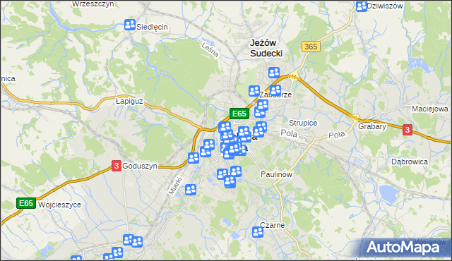 mapa Jelenia Góra, Jelenia Góra na mapie Targeo