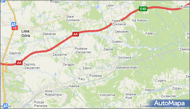 mapa Jodłówka gmina Tarnów, Jodłówka gmina Tarnów na mapie Targeo