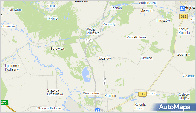 mapa Józefów gmina Krasnystaw, Józefów gmina Krasnystaw na mapie Targeo