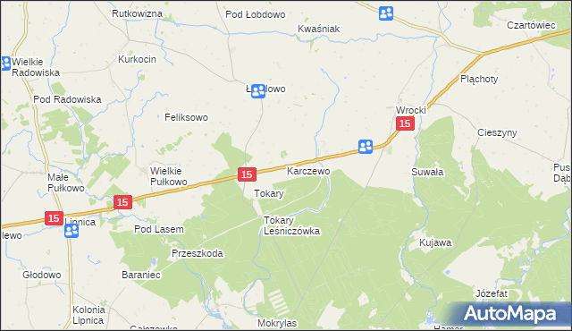 mapa Karczewo gmina Golub-Dobrzyń, Karczewo gmina Golub-Dobrzyń na mapie Targeo