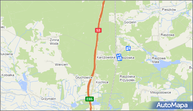 mapa Karczowiska, Karczowiska na mapie Targeo