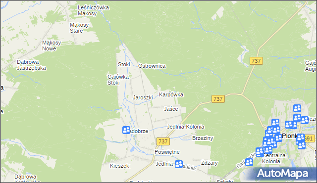 mapa Karpówka, Karpówka na mapie Targeo