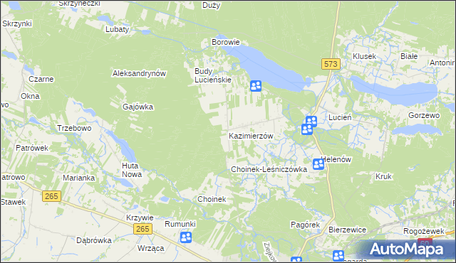 mapa Kazimierzów gmina Gostynin, Kazimierzów gmina Gostynin na mapie Targeo