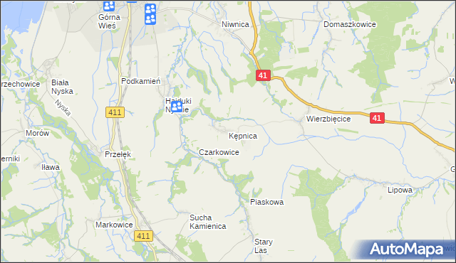 mapa Kępnica, Kępnica na mapie Targeo