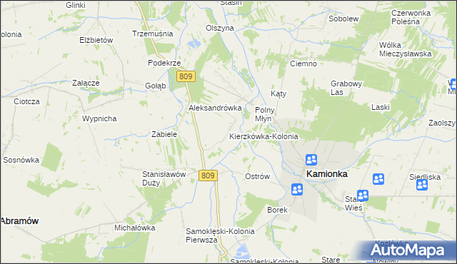mapa Kierzkówka-Kolonia, Kierzkówka-Kolonia na mapie Targeo