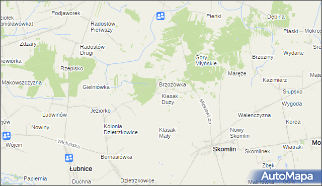 mapa Klasak Duży, Klasak Duży na mapie Targeo