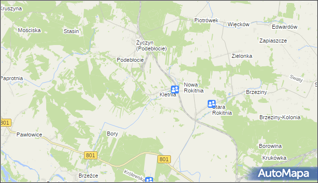 mapa Kletnia gmina Stężyca, Kletnia gmina Stężyca na mapie Targeo