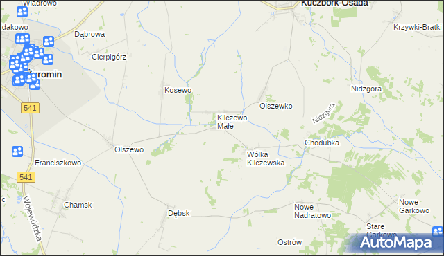 mapa Kliczewo Duże, Kliczewo Duże na mapie Targeo