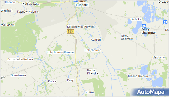 mapa Kolechowice, Kolechowice na mapie Targeo