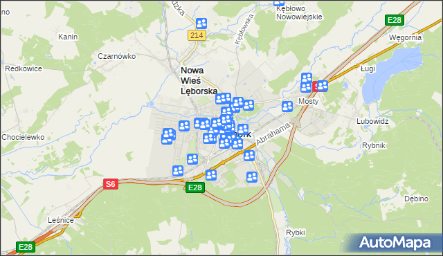 mapa Lębork, Lębork na mapie Targeo