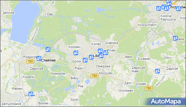 mapa Libiąż, Libiąż na mapie Targeo