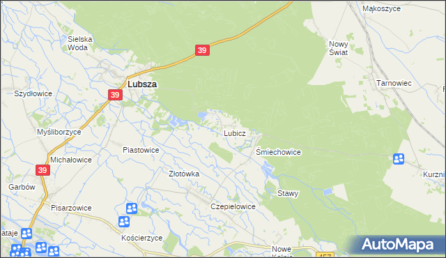 mapa Lubicz gmina Lubsza, Lubicz gmina Lubsza na mapie Targeo