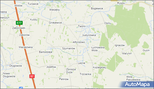 mapa Łychów, Łychów na mapie Targeo