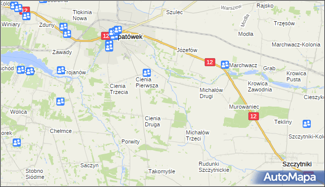 mapa Michałów Czwarty, Michałów Czwarty na mapie Targeo