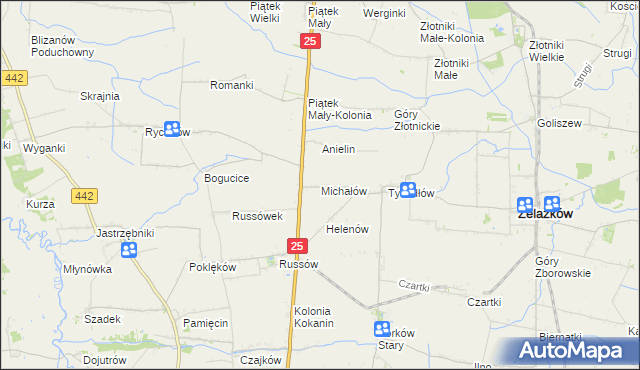 mapa Michałów gmina Żelazków, Michałów gmina Żelazków na mapie Targeo