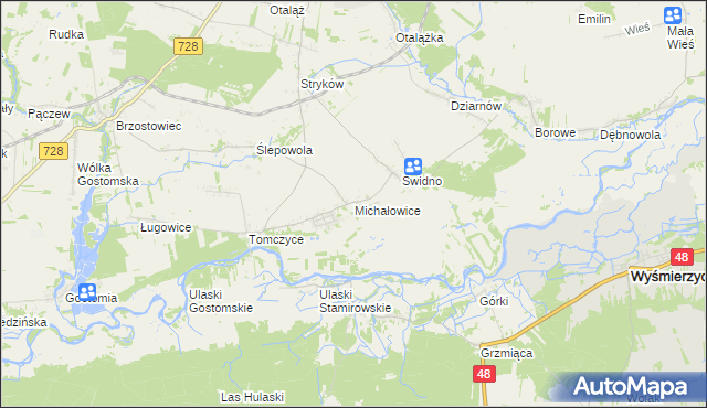 mapa Michałowice gmina Mogielnica, Michałowice gmina Mogielnica na mapie Targeo