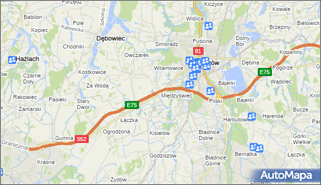 mapa Międzyświeć, Międzyświeć na mapie Targeo