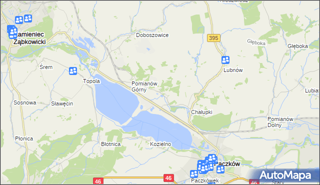 mapa Mrokocin, Mrokocin na mapie Targeo