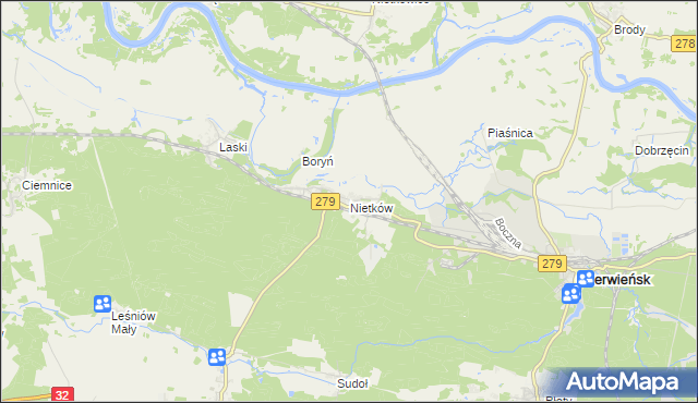 mapa Nietków, Nietków na mapie Targeo