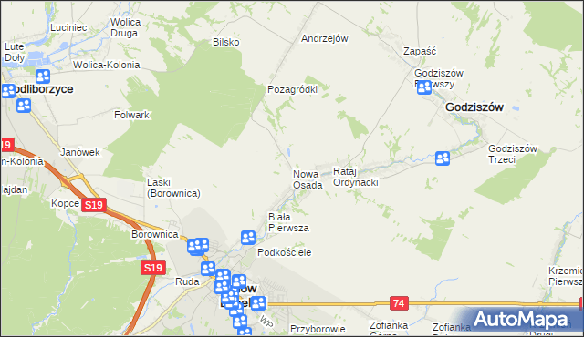 mapa Nowa Osada, Nowa Osada na mapie Targeo