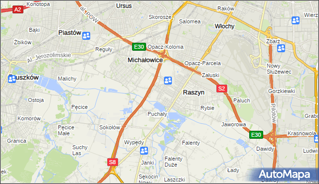 mapa Nowe Grocholice, Nowe Grocholice na mapie Targeo