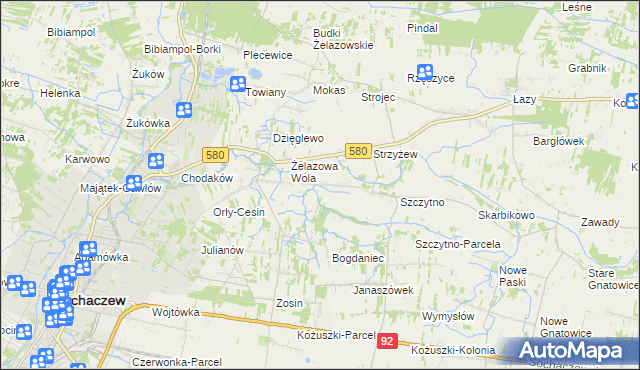 mapa Nowe Mostki, Nowe Mostki na mapie Targeo