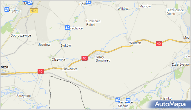 mapa Nowy Browiniec, Nowy Browiniec na mapie Targeo