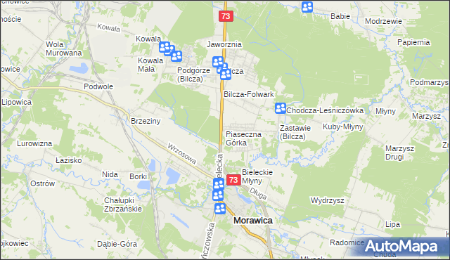 mapa Piaseczna Górka, Piaseczna Górka na mapie Targeo