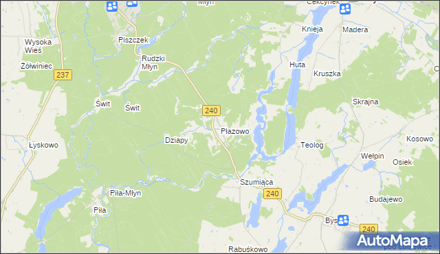mapa Płazowo, Płazowo na mapie Targeo