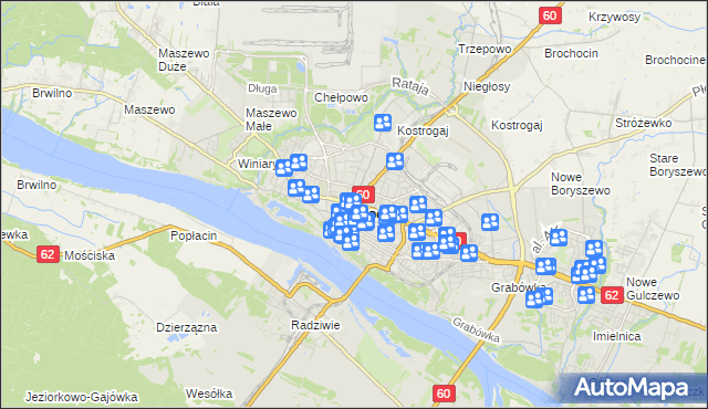 mapa Płock, Płock na mapie Targeo