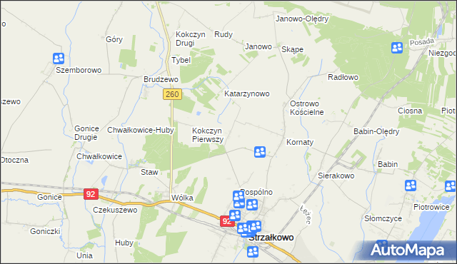 mapa Podkornaty, Podkornaty na mapie Targeo