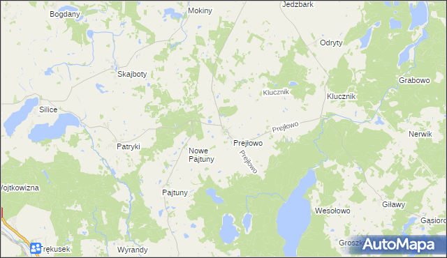 mapa Prejłowo Osada, Prejłowo Osada na mapie Targeo