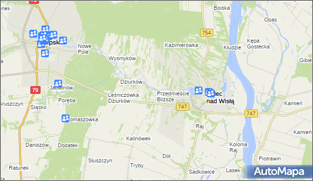 mapa Przedmieście Bliższe, Przedmieście Bliższe na mapie Targeo
