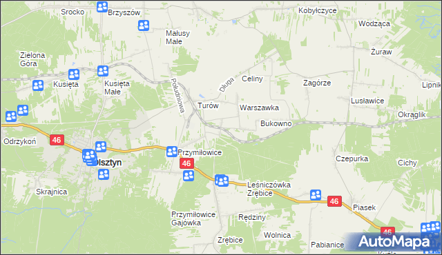 mapa Przymiłowice-Podgrabie, Przymiłowice-Podgrabie na mapie Targeo