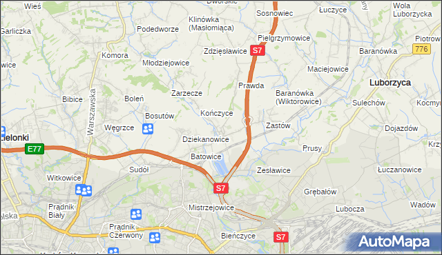 mapa Raciborowice gmina Michałowice, Raciborowice gmina Michałowice na mapie Targeo