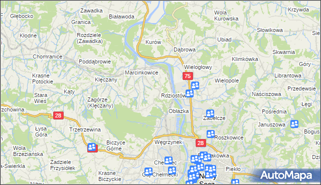 mapa Rdziostów, Rdziostów na mapie Targeo