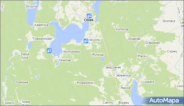 mapa Rynków, Rynków na mapie Targeo