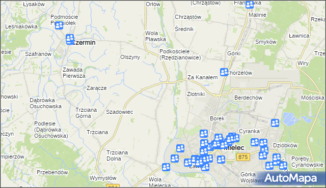 mapa Rzędzianowice, Rzędzianowice na mapie Targeo