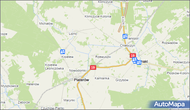 mapa Rzewuszki, Rzewuszki na mapie Targeo