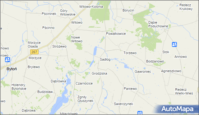 mapa Sadłóg, Sadłóg na mapie Targeo