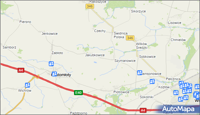 mapa Siemidrożyce, Siemidrożyce na mapie Targeo