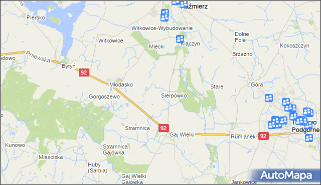 mapa Sierpówko, Sierpówko na mapie Targeo