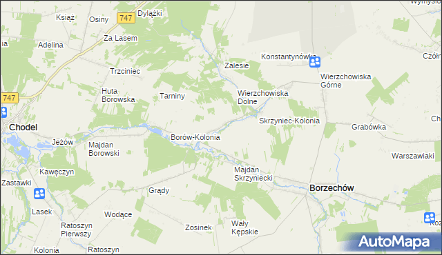 mapa Skrzyniec, Skrzyniec na mapie Targeo