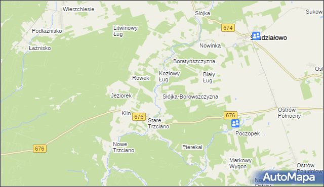 mapa Słójka-Borowszczyzna, Słójka-Borowszczyzna na mapie Targeo